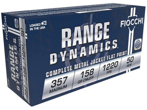 Fiocchi Range Dynamics 357Mag 158gr Copper Metal Jacket Flat Point 50 Per Box/20 Case Fiocchi Range Dynamics 357Mag 158gr Copper Metal Jacket Flat Point 50 Per Box/20 Case