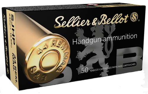 Sellier & Bellot Handgun 44RemMag 240gr Semi Jacketed Hollow Point 50 Per Box/12 Case                                                                                                            