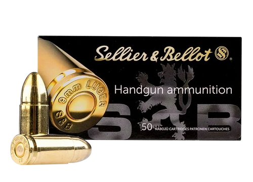 Sellier & Bellot Handgun 9mmLuger 124gr Full Metal Jacket 50 Per Box/20 Case                                                                                                                   