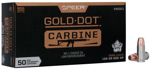 Speer Gold Dot 9mmLuger 135gr Hollow Point 50 Per Box/20 Case                                                                                                                                   