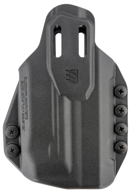 Blackhawk Stache IWB Size 76 Black Polymer Belt Clip Compatible w/Glock 43X/48 w/SureFire XSC Ambidextrous                                                                                    