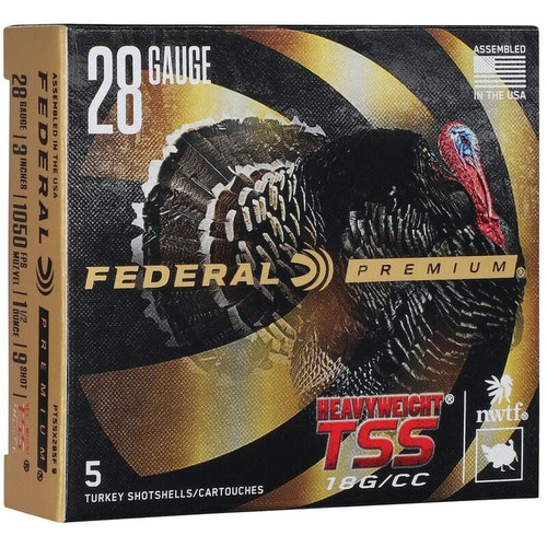 Federal Premium Turkey Heavyweight TSS Shotshell 28ga 3" 1-1/2oz 1050 fps 9 5/ct