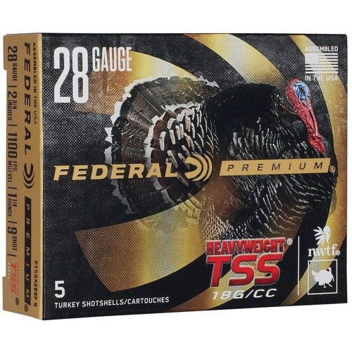 Federal Premium Turkey Heavyweight TSS Shotshell 28ga 2-3/4" 1-1/4oz 1100 fps 9 5/ct