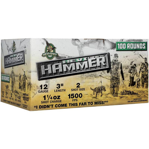 HEVI Hammer Shotshells 12ga 3" 1-1/4oz 1500 fps 2 100/ct
