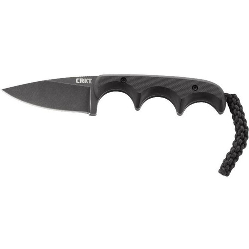 CRKT Minimalist Black Fixed Knife 2-1/8" Drop Point Blade Black CRKT Minimalist Black Fixed Knife 2-1/8" Drop Point Blade Black