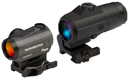 Sig Sauer Romeo4 and Juliet4 Combo 4x 2 MOA Red Ballistic Circle Dot Reticle Sig Sauer Romeo4 and Juliet4 Combo 4x 2 MOA Red Ballistic Circle Dot Reticle