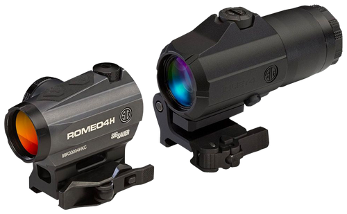 Sig Sauer Romeo4 and Juliet4 Combo 4x 2 MOA Red Ballistic Circle Dot Reticle Sig Sauer Romeo4 and Juliet4 Combo 4x 2 MOA Red Ballistic Circle Dot Reticle