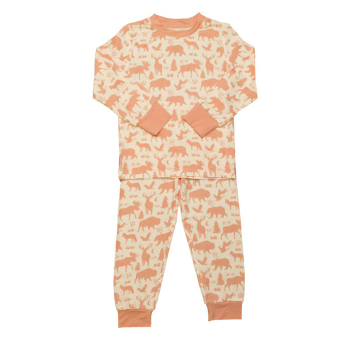 PINK ANIMAL BAMBOO PAJAMAS