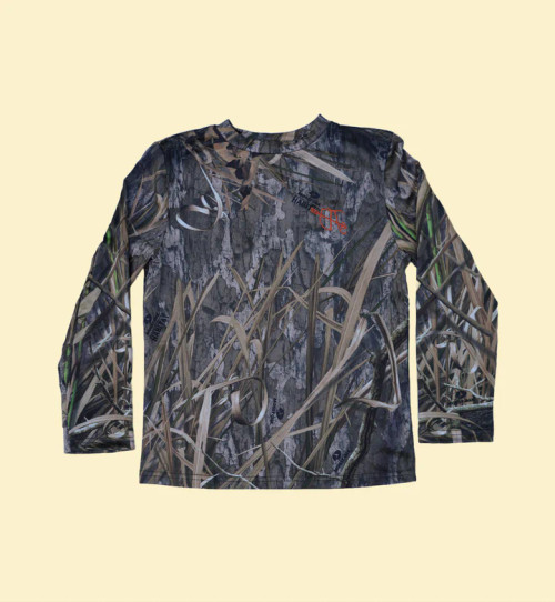 YOUTH LS CREWNECK CAMO SHIRT