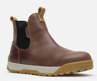 MENS LEATHER ANKLE DECK BOOTS