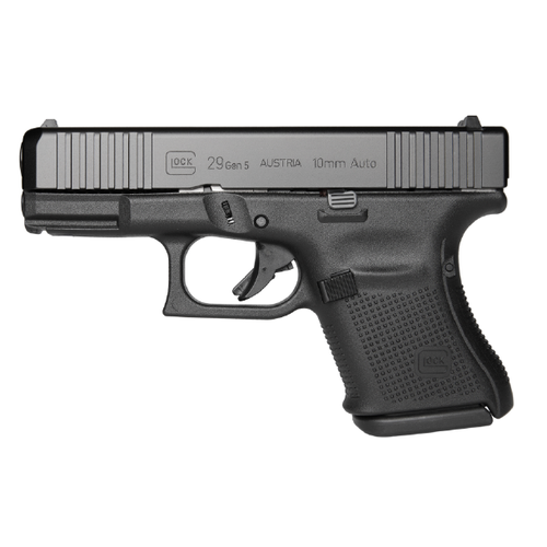 Glock 29 Gen 5 Handgun 10mm 10rd Magazines (3) 3.78 Barrel Black Fixed Sights Austria Glock 29 Gen 5 Handgun 10mm 10rd Magazines (3) 3.78 Barrel Black Fixed Sights Austria