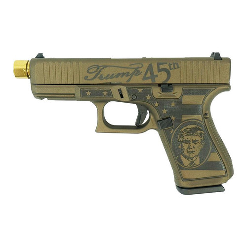 Glock 19 Gen 5 Custom "Trump" Compact Handgun 9mm Luger 15rd Magazines (3) 4.6" Threaded Barrel Austria