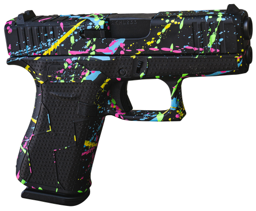 Glock G43X Sub-Compact Frame 9mm 10+1 3.41" Black Splatter Cerakote Glock G43X Sub-Compact Frame 9mm 10+1 3.41" Black Splatter Cerakote