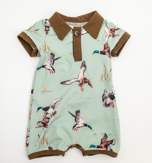 GREEN DUCK ROMPER
