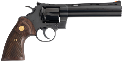 Colt Python Target 357 Mag/38 Special 6 Shot 6" Matte Black Carbon Steel Recessed Target Vent Rib Barrel Walnut w/Medallion Grip             