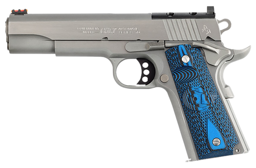 COLT COMPEITION GOVVERMENT 9MM 5" 9+1 STAINLESS SLIDE AND FRAME BLUE GRIPS