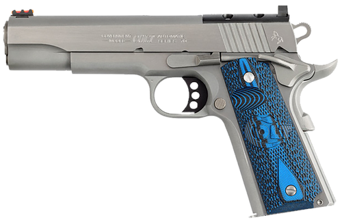 COLT COMPETITION GOVERNMENT 45ACP 5" 8+1 MATTE STAINLESS STEEL SLIDE BLUE GRIPS