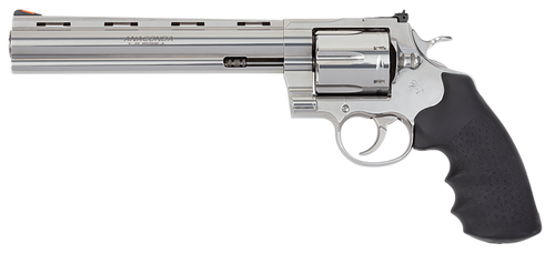 Colt Anaconda 44 Mag 6 Shot 8" Stainless Recessed Target/Vent Rib Barrel Black Hogue Rubber w/Finger Grooves Grip Colt Anaconda 44 Mag 6 Shot 8" Stainless Recessed Target/Vent Rib Barrel Black Hogue Rubber w/Finger Grooves Grip