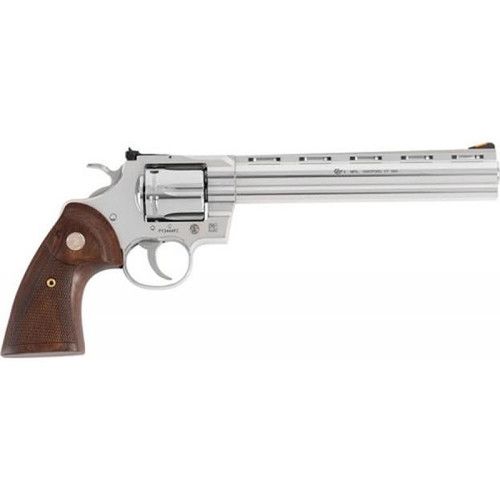 Colt Python Handgun .357 Mag 6rd Capacity 8" Barrel Stainless Finish Wood Grips Colt Python Handgun .357 Mag 6rd Capacity 8" Barrel Stainless Finish Wood Grips