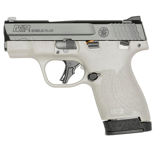 S&W M&P9 Shield Plus Handgun 9mm Luger 10rd & 13rd Magazines (2) 3.1" Barrel Manual Safety Gray Frame