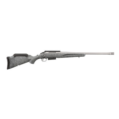 Ruger American Rifle Gen II 450 Bushmaster 3rd Magazine 20" Threaded Barrel Gray Splatter Stock