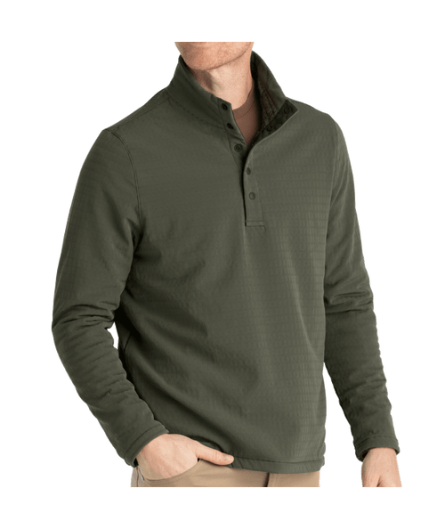 MENS GRIDBACK FLEECE SNAP PULLOVER