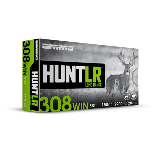 Ammo Inc. Hunt LR Rifle Ammunition .308 Win 150gr PT 2900 fps 20/ct Ammo Inc. Hunt LR Rifle Ammunition .308 Win 150gr PT 2900 fps 20/ct