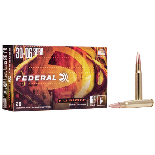 Federal Fusion Rifle Ammunition .30-06 Sprg 165 gr BTSP 2790 fps - 20/ct Federal Fusion Rifle Ammunition .30-06 Sprg 165 gr BTSP 2790 fps - 20/ct