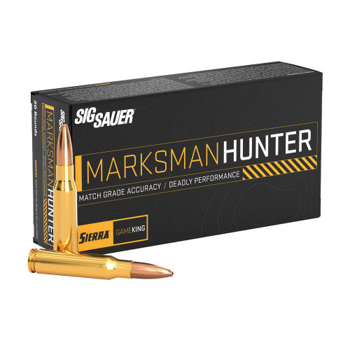 Sig Sauer Marksman Hunter GameKing Rifle Ammunition 6.5 Creedmoor 130gr HPBT 2820 fps 20/ct Sig Sauer Marksman Hunter GameKing Rifle Ammunition 6.5 Creedmoor 130gr HPBT 2820 fps 20/ct