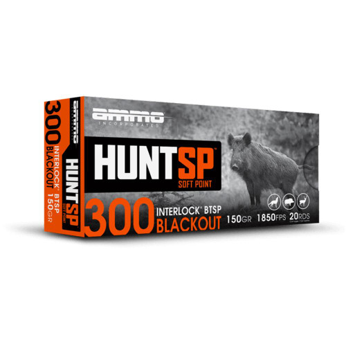 Ammo Inc Hunt SP Rifle Ammunition .300 Blackout 150gr SP 1850 20/RD Ammo Inc Hunt SP Rifle Ammunition .300 Blackout 150gr SP 1850 20/RD