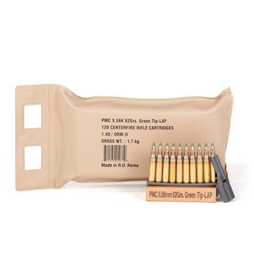 PMC X-Tac Battle Pack Rifle Ammunition 5.56mm 62 gr Green Tip 2920 fps 120/ct PMC X-Tac Battle Pack Rifle Ammunition 5.56mm 62 gr Green Tip 2920 fps 120/ct