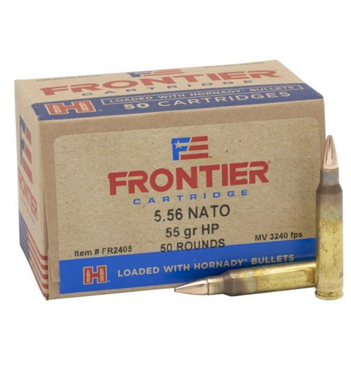Hornady Frontier Rifle Ammunition 5.56mm NATO 55 gr HP Match 3240 fps 50/ct Hornady Frontier Rifle Ammunition 5.56mm NATO 55 gr HP Match 3240 fps 50/ct