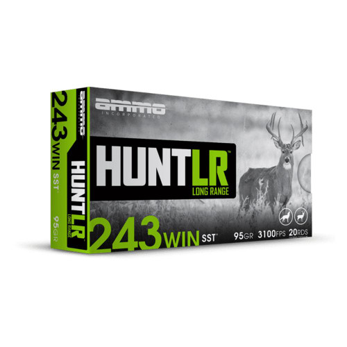 Ammo Inc Hunt LR SST Rifle Ammunition .243 Win 95gr PT 3100 fps 20/ct Ammo Inc Hunt LR SST Rifle Ammunition .243 Win 95gr PT 3100 fps 20/ct