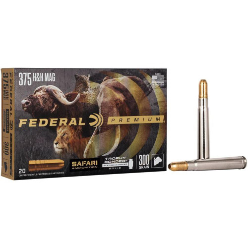 Federal Premium Cape-Shok Rifle Ammunition .375 H&H 300 gr TBSS 2440 fps - 20/ct Federal Premium Cape-Shok Rifle Ammunition .375 H&H 300 gr TBSS 2440 fps - 20/ct