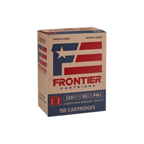 Hornady Frontier Rifle Ammunition .223 Rem 55 gr FMJ 3240 fps 150/ct (Oriented) Hornady Frontier Rifle Ammunition .223 Rem 55 gr FMJ 3240 fps 150/ct (Oriented)