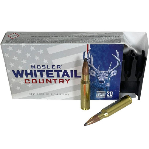 Nosler Whitetail Country Rifle Ammunition .270 Win 130gr SP 3060 fps 20/ct Nosler Whitetail Country Rifle Ammunition .270 Win 130gr SP 3060 fps 20/ct