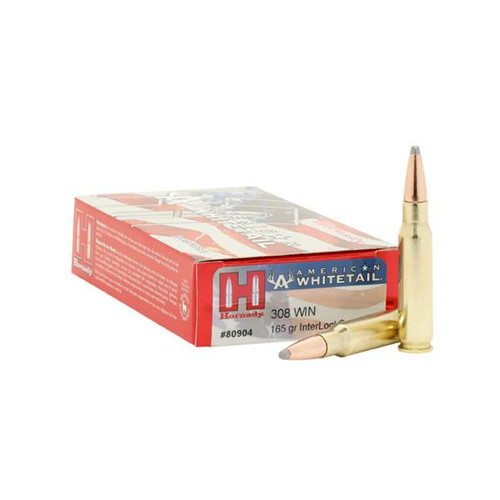 Hornady American Whitetail Rifle Ammunition .308 Win 165 gr. SP 2700 fps 20/ct