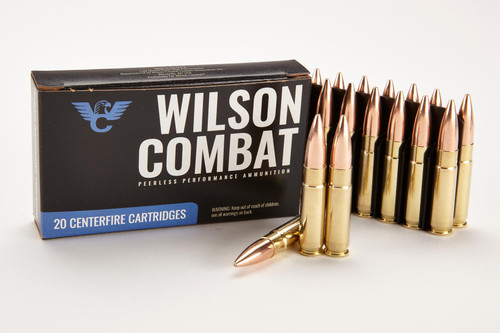 Wilson Combat Rifle Ammunition 300 Blackout | 220gr Sierra HPBT 1025 FPS - 16 in Barrel (Subsonic) 20/Box Wilson Combat Rifle Ammunition 300 Blackout | 220gr Sierra HPBT 1025 FPS - 16 in Barrel (Subsonic) 20/Box