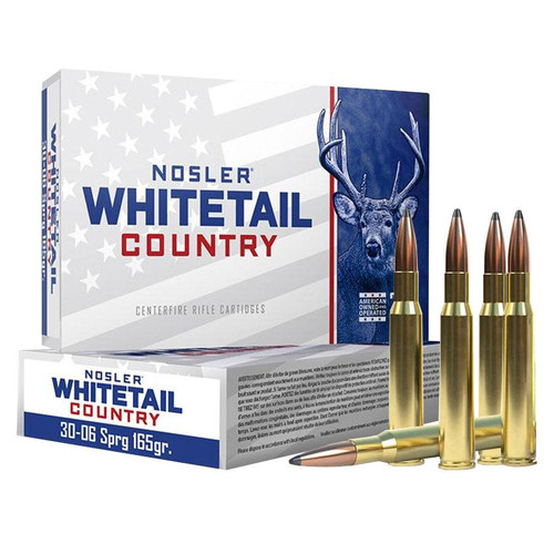 Nosler Whitetail Country Rifle Ammunition .30-06 Sprg 165gr SP 2900 fps 20/ct Nosler Whitetail Country Rifle Ammunition .30-06 Sprg 165gr SP 2900 fps 20/ct
