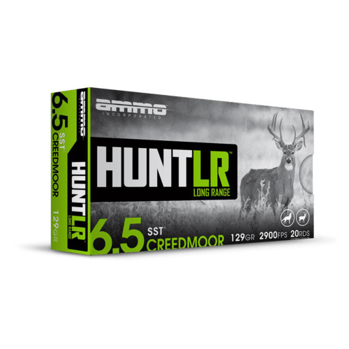 Ammo Inc. Hunt LR Rifle Ammunition 6.5 Creedmoor 129 gr PT 2900 fps 20/ct Ammo Inc. Hunt LR Rifle Ammunition 6.5 Creedmoor 129 gr PT 2900 fps 20/ct