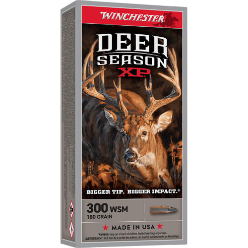 Winchester Deer Season XP Rifle Ammunition .300 WSM 180gr PT 2900 fps 20/ct Winchester Deer Season XP Rifle Ammunition .300 WSM 180gr PT 2900 fps 20/ct