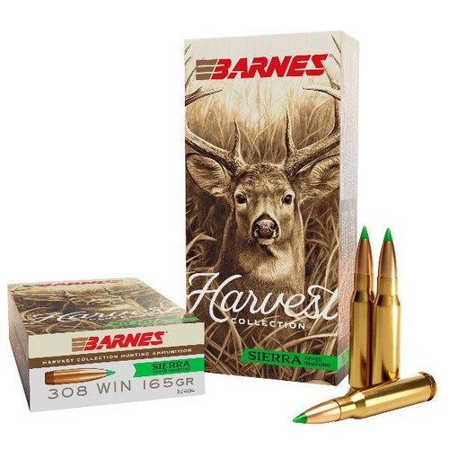 Barnes Harvest Sierra Tipped GameKing Ammunition .308 Win 165gr PT 2680 fps 20/ct Barnes Harvest Sierra Tipped GameKing Ammunition .308 Win 165gr PT 2680 fps 20/ct