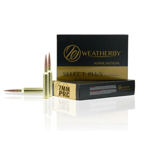 Weatherby Select Plus Rifle Ammunition 7mm PRC 175gr Elite Hunter 2925 fps 20/ct Weatherby Select Plus Rifle Ammunition 7mm PRC 175gr Elite Hunter 2925 fps 20/ct