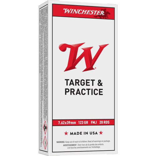 Winchester USA Rifle Ammunition 7.62x39mm 123 gr FMJ 20/ct Winchester USA Rifle Ammunition 7.62x39mm 123 gr FMJ 20/ct
