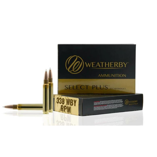 Weatherby Select Plus Hornady Interlock Rifle Ammunition .338 WBY RPM 225gr PT 2800 fps 20/ct Weatherby Select Plus Hornady Interlock Rifle Ammunition .338 WBY RPM 225gr PT 2800 fps 20/ct