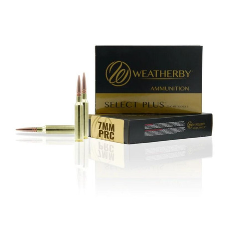 Weatherby Select Plus Rifle Ammunition 7mm PRC 177gr Hammer Custom 2925 fps 20/ct Weatherby Select Plus Rifle Ammunition 7mm PRC 177gr Hammer Custom 2925 fps 20/ct