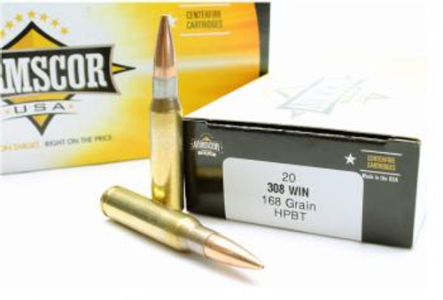 Armscor Rifle Ammunition .308 Win 168 gr HPBT 2500 fps 20/ct Armscor Rifle Ammunition .308 Win 168 gr HPBT 2500 fps 20/ct
