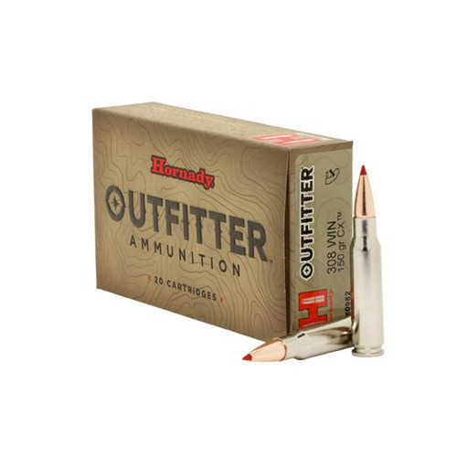 Hornady Outfitter Rifle Ammunition .308 Win 150gr CX OTF 2800 fps 20/ct Hornady Outfitter Rifle Ammunition .308 Win 150gr CX OTF 2800 fps 20/ct