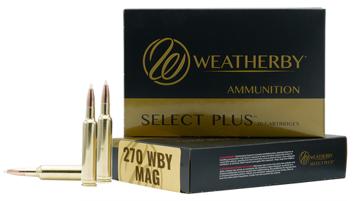Weatherby Select Plus 270 Weatherby Mag 130gr Barnes Tipped TSX Lead Free                                                                                      