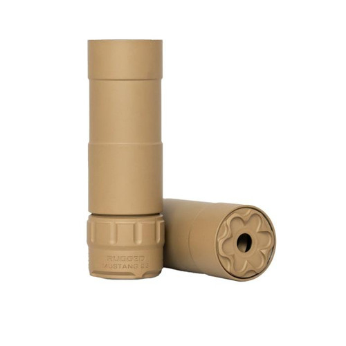 Rugged Mustang22 FDE Suppressor .22 LR 5.3" 1/2x28 Direct Thread Rugged Mustang22 FDE Suppressor .22 LR 5.3" 1/2x28 Direct Thread